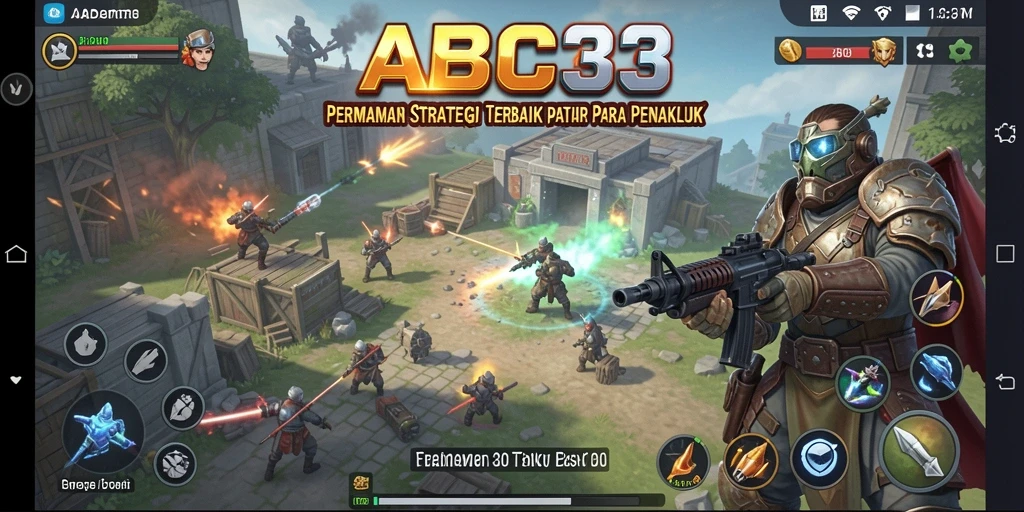 Tangkapan layar gameplay ABC33 menampilkan pertarungan strategi yang intens.