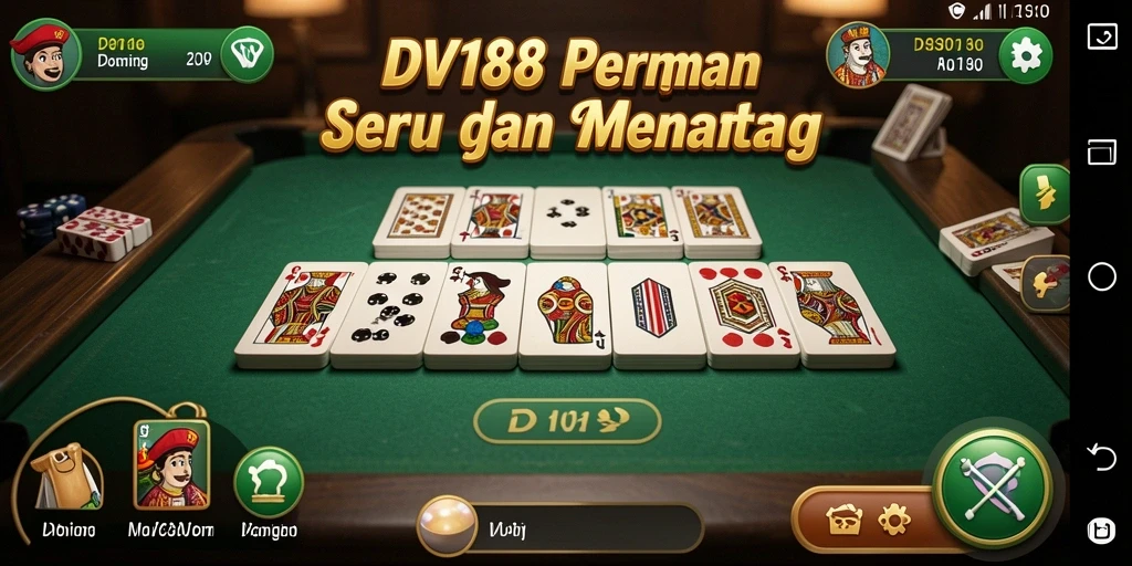 Tampilan gameplay yang seru dalam permainan Domino DV188.