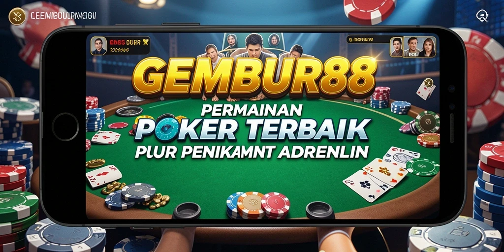 Screenshot gameplay GEMBUR88 yang menunjukkan keseruan poker.