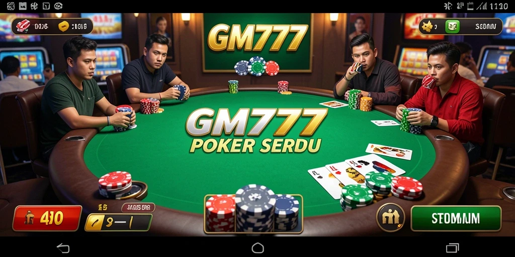 Tampilan gameplay seru di GM777 saat bermain Poker.