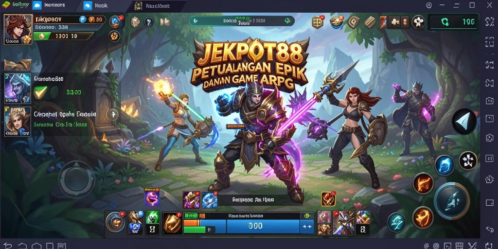 Screenshot JEKPOT88 menampilkan aksi seru dalam gameplay ARPG.