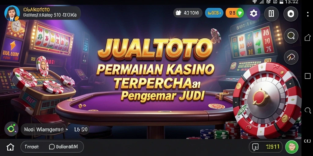 Tampilan menarik gameplay Kasino di JUALTOTO.