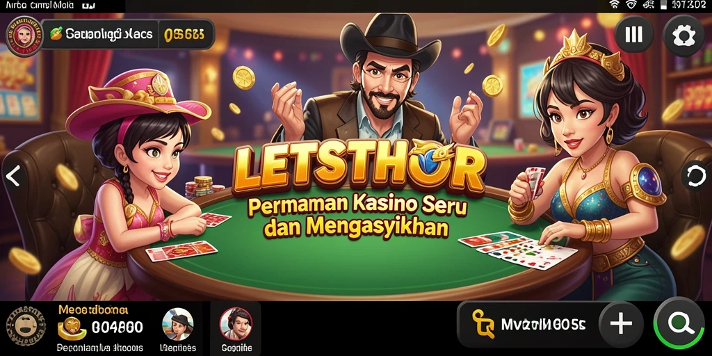 Tampilan gameplay LETSTHOR yang mendebarkan dalam kasino virtual.