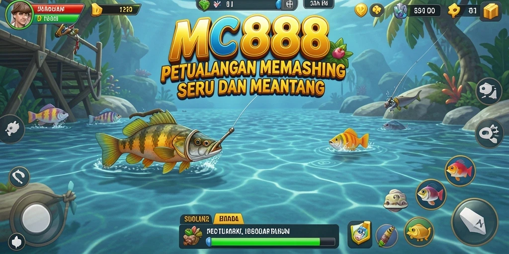 Gameplay MC888 yang seru dengan suasana memancing yang memukau.