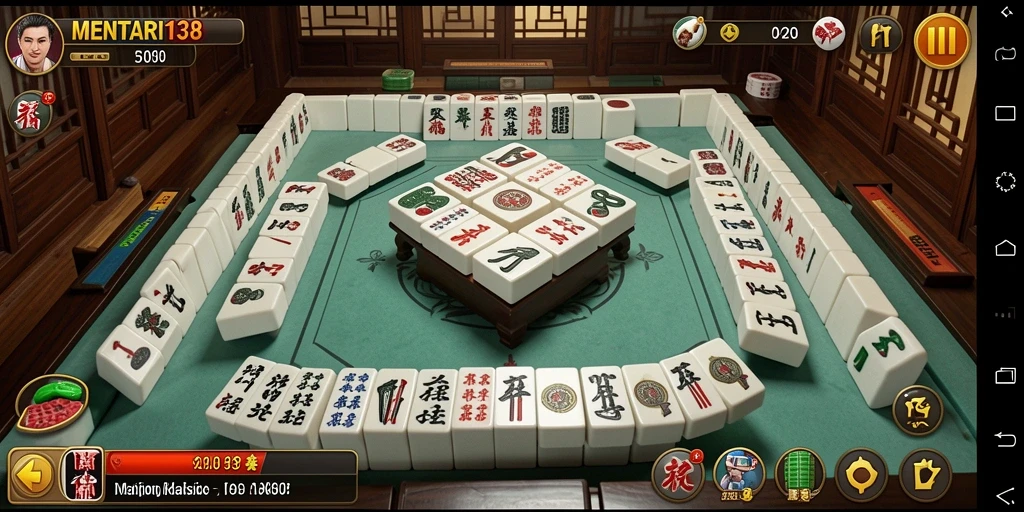 Screenshot gameplay MENTARI138 menampilkan papan permainan Mahjong yang menantang.