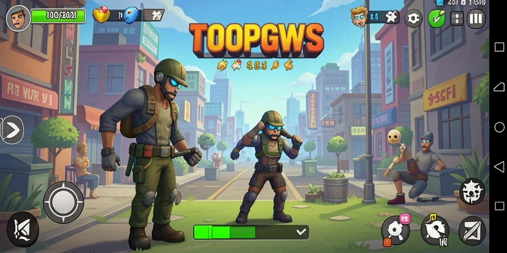 Tampilan gameplay TOOPGWS dengan fitur Idle yang menarik.